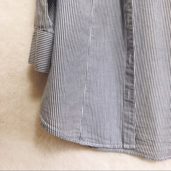 Forever 21 Blue & White Striped Button Shirt - Picture 5 of 8